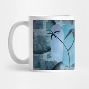 Blue Bamboo Botanical Modern Art Mug